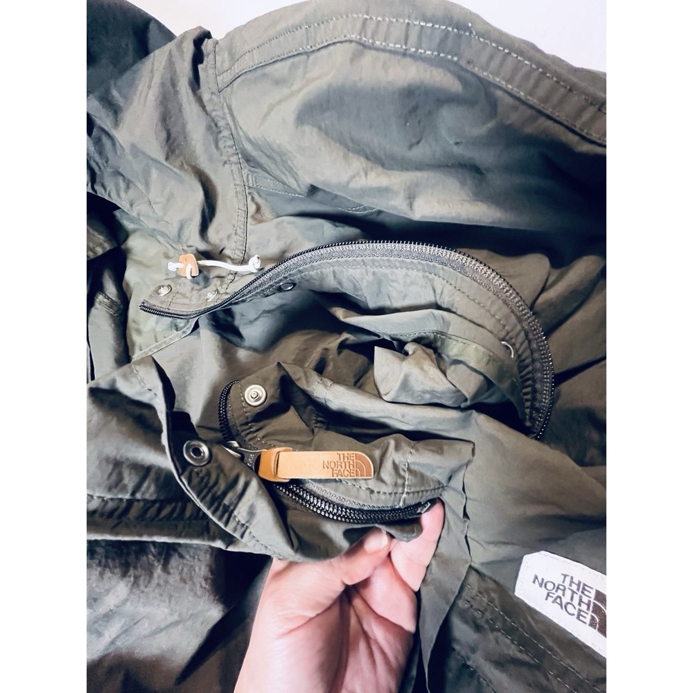 The North Face Women Rainsford Jacket Taupe Green Rain Parka Hooded Med - Picture 14 of 16
